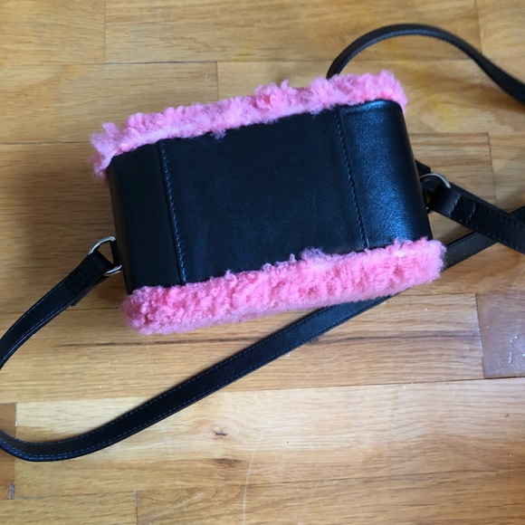 Sandro faux fur and leather purse - Picture 4 of 6